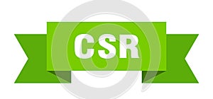 csr ribbon. csr paper band banner sign.