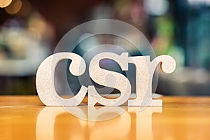 CSR wood alphabet