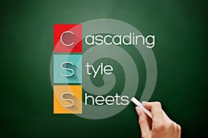 CSS - Cascading Style Sheets acronym on blackboard