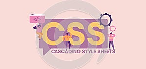 CSS cascading style sheets. Programming and coding technologies development of online applications.