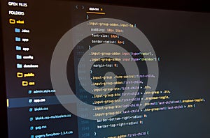 Css3 code on dark background