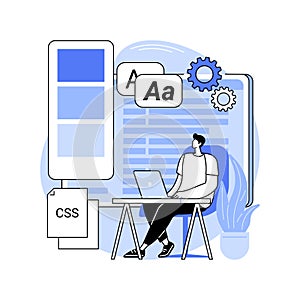 CSS code isolated cartoon vector illustrations.