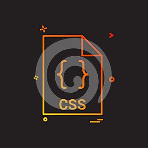css file file extension file format icon vector design