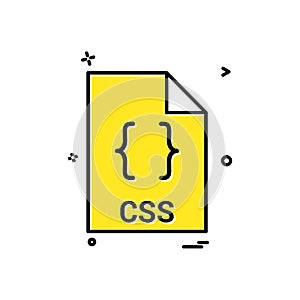css file file extension file format icon vector design
