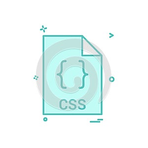 css file file extension file format icon vector design