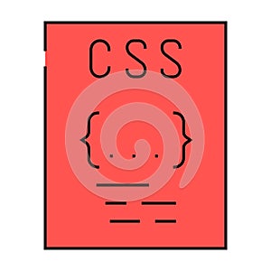 css file format document icon color illustration