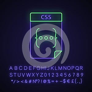 CSS file neon light icon