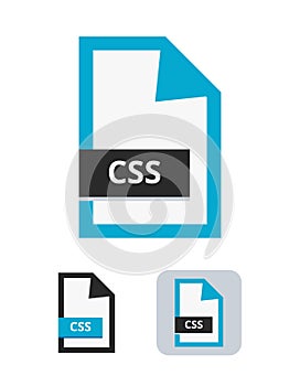 Css file vector icon. Symbol of css â€“ coding web format. Cascading style sheets for separation of layout, colors, and fonts.