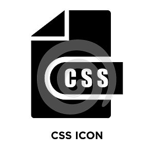 Css icon vector isolated on white background, logo concept of Cs