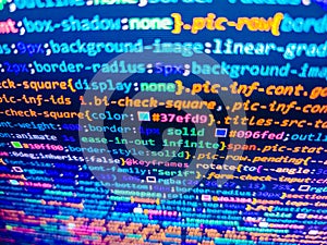 CSS, JavaScript and H. Displaying program code on computer