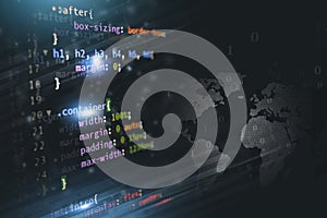 Css web developing digital background