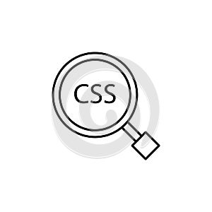 CSS search icon. Element of online and web for mobile concept and web apps icon. Thin line icon for website design and development
