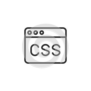 Css, Website development line icon