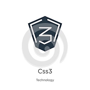 Css3 icon vector. Trendy flat css3 icon from technology collection isolated on white background. Vector illustration can be used