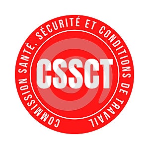 CSSCT health, safety and working conditions commission symbol icon in France