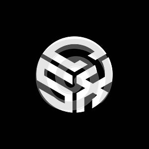 CSX letter logo design on black background. CSX creative initials letter logo concept. CSX letter design