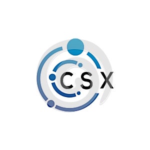 CSX letter logo design on white background. CSX creative initials letter logo concept. CSX letter design