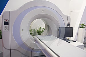 CT computed tomography scanner in an oncology hospital