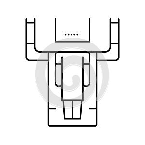 ct scan radiology line icon vector illustration