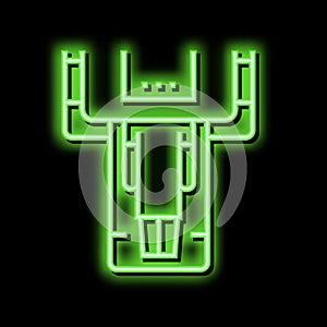 ct scan radiology neon glow icon illustration