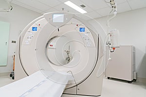 CT Scanner in hospital in radiography center.