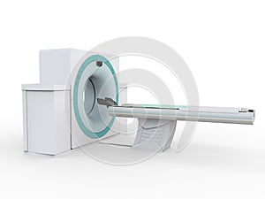 CT Scanner Tomography Isolated on White Background