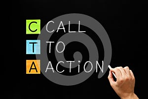CTA - Call To Action Marketing Concept photo