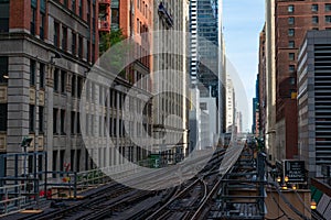 CTA L Tracks in Downtown Chicago