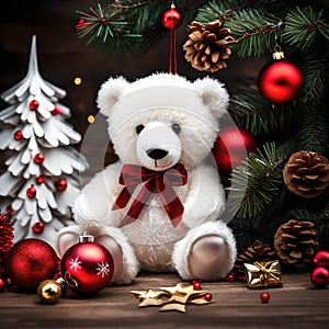 CTE TEDDY BEAR IN CHRISTMAS GENERATED BY AI TOOL