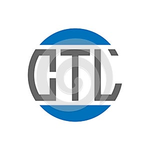CTL letter logo design on white background. CTL creative initials circle logo concept.