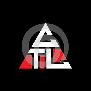 CTL triangle letter logo design with triangle shape. CTL triangle logo design monogram. CTL triangle vector logo template with red
