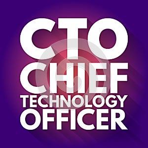 CTO - Chief Technology Officer acronym, business concept background