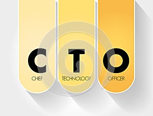 CTO - Chief Technology Officer acronym, business concept background