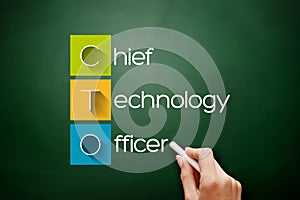 CTO - Chief Technology Officer acronym concept