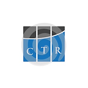 CTR letter logo design on BLACK background. CTR creative initials letter logo concept. CTR letter design.CTR letter logo design on