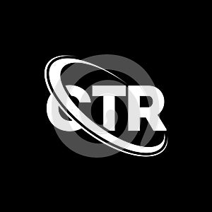 CTR logo. CTR letter. CTR letter logo design. Initials CTR logo linked with circle and uppercase monogram logo. CTR typography for