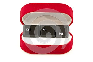 Ctrl, Alt, Del keys in ring case (restart relation