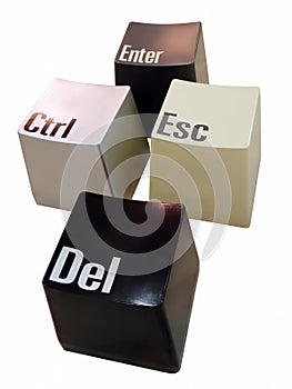 Ctrl+Del+Esc+Enter keys