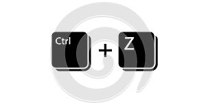 Ctrl Z key icon photo