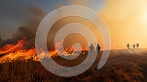 ctrolled fire on ground