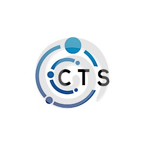 CTS letter logo design on white background. CTS creative initials letter logo concept. CTS letter design