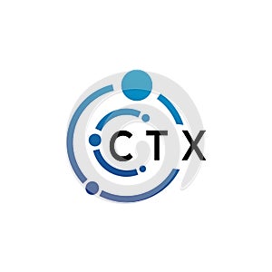 CTX letter logo design on white background. CTX creative initials letter logo concept. CTX letter design