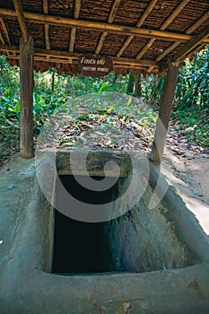 Cu Chi tunnel, historic famous place in Vietnam war