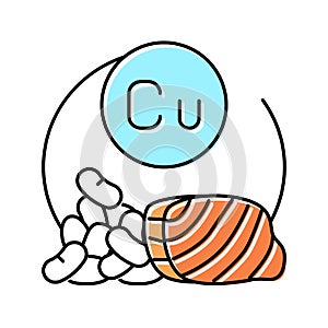 cu healthy vitamin color icon vector illustration