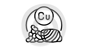 cu healthy vitamin line icon animation