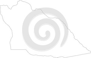 Cuando Cubango Angola outline map photo