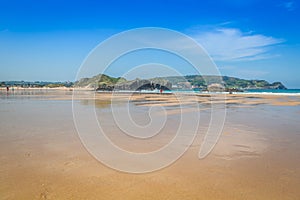 Cuarezo beach in Noja. Santander. Cantabria. Spain. Europe.