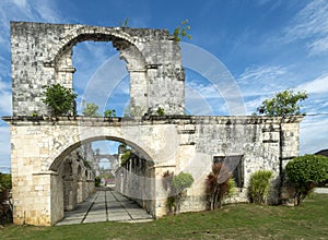 The Cuartel Ruins,relic of Spanish colonialism in Oslob,south-eastern Cebu Island,The Philippines