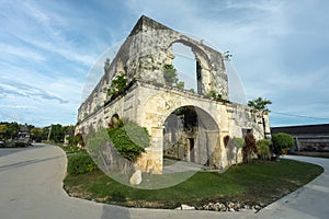 The Cuartel Ruins,relic of Spanish colonialism in Oslob,south-eastern Cebu Island,The Philippines