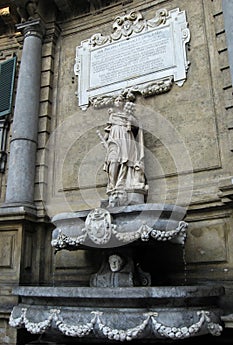 Cuatro Canti Fountain Palermo Sicily Italy photo